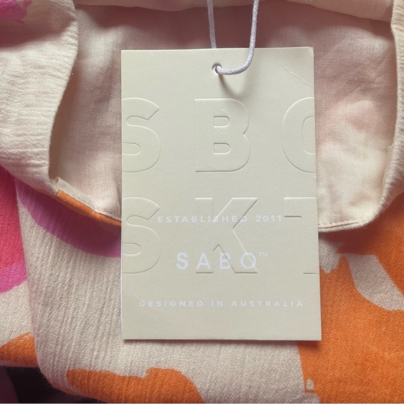 Sabo Bailee Midi Skirt Women's Size Medium Solstice Pink Floral A-Line NWT - Picture 15 of 15